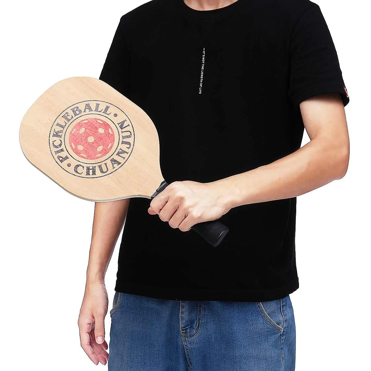7 шт./компл. Pickleball Paddle Kit 1 высококачественные бамбуковые Нескользящие резинки Pickleball ракетки+ 4 picklebills+ 1 сумка для хранения Новинка