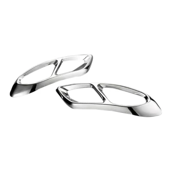 

for Ford Mondeo/Fusion Sedan 2013-2018 Car Rear Dual Exhaust Muffler End Pipe Stickers Cover Trims Accessories Stainless Steel