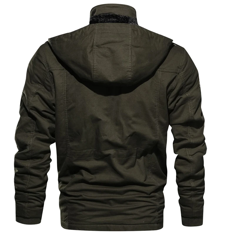 Мужская зимняя куртка в стиле милитари, повседневное теплое пальто, армейские летные куртки, воздушная сила, карго, верхняя одежда, флисовая куртка, плюс размер 4XL