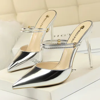 

2020 Pumps Sexy Shoes Women Sandals Fashion Shoes Women Thin High Heels Open Toe Sandal Female Lady Pump beautiful Shoes Mules