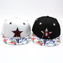 Фирменная новинка, регулируемая бейсболка, модная кепка со звездами, хлопковая бейсболка с плоским козырьком, Кепка для мужчин, женщин, хип-хоп, папа, черные шапки