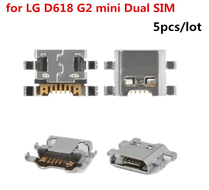 Разъем USB для зарядки LG D618 G2 mini Dual SIM D620 G3s D722 D724 K10 Power M320G X500 5 шт./лот | Мобильные