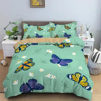 

Animal 3d Bedding Set Butterfly Duvet Cover With Pillowcase Quilt Cover Queen King Bed Linens Kids Youth Home Pillowcase