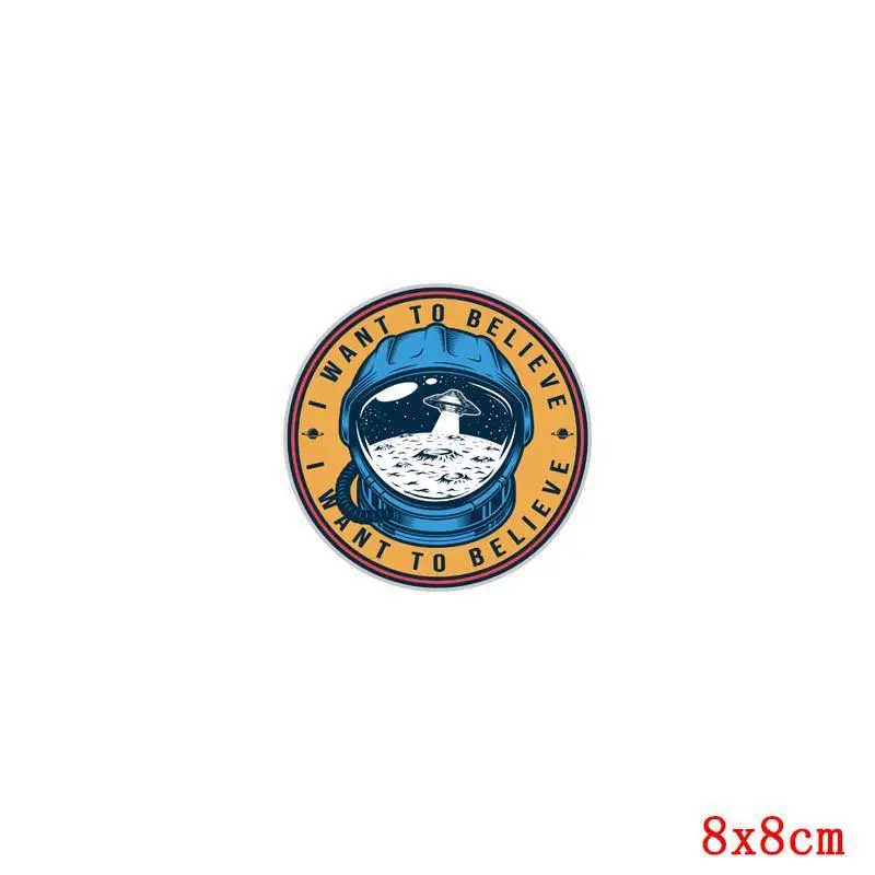 Alien Outer Space Rocket Astronaut Thermo Stickers On Clothes Diy Ufo Heat-sensitive Patches Iron On Transfers For Clothes - Color: TH1903