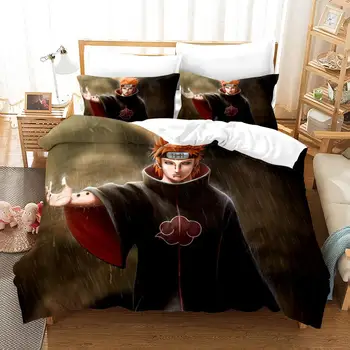 

Comic Naruto Bedding Set Bedroom Decor White Blackground Hypoallergenic Quilt Cover 1PC Duvet Cover with Pillowcase Dropship