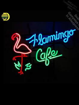 

19*15"FLAMINGO CAFE NEON SIGN Signboard REAL GLASS enseigne lumineuse neon wall lights Vintage Garage Lighting Neon Deer Sign