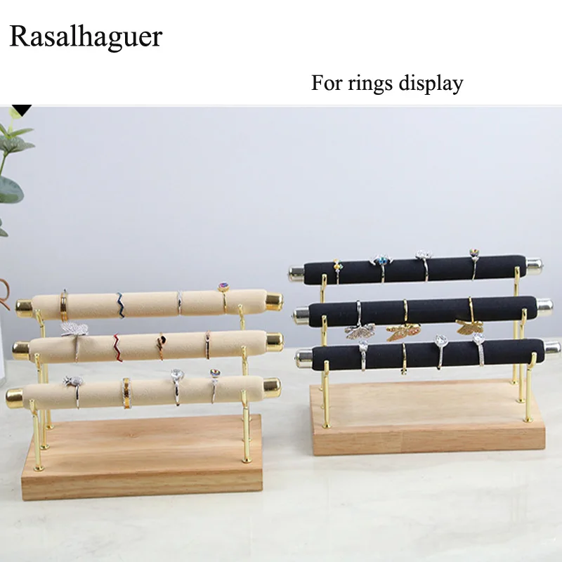 Luxruy Ring Stand Jewelry Organizer Simple Watches Bracelets Shelf Jewelry Storage Display Stand Detachable Microfiber Wholesale