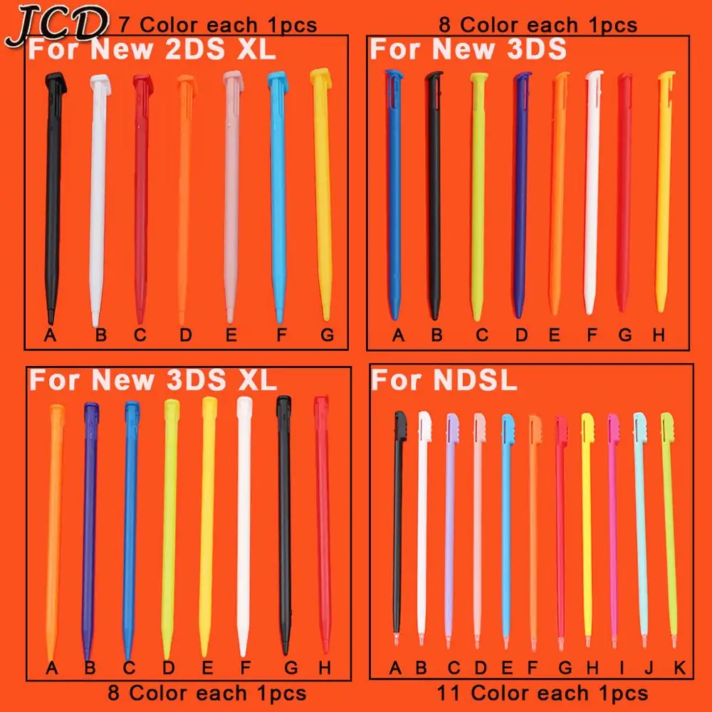 

JCD Plastic Stylus Pen Game Console Screen Touch Pen Set for Nintend New 3DS 2DS LL XL for 3DS XL NDSi Game Console Accessories
