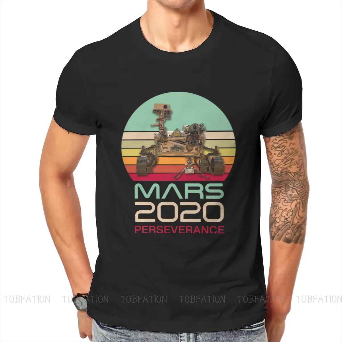 Mars 2020 исследователей космоса Эфирное футболка высокого качества для мужчин