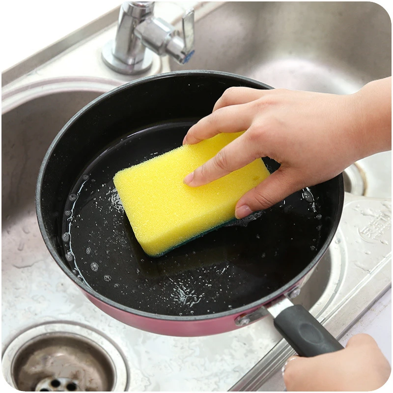 2 шт./лот обеззараживание кухни щетка для мытья посуды Бытовая губка двухсторонняя Чистящая губка кухонные чистящие щетки