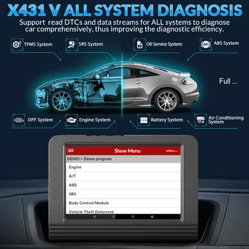 LAUNCH X431 V 8'INCH Car Full System Diagnostic Tools DBSCar 5 Automotive OBD OBD2 Code Reader Scanner ECU Coding Active Test 2