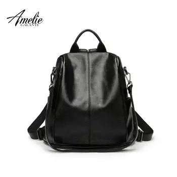 

AMELIE GALANTI Women Backpack Women 2019 New Fashion Wild Leather Small Backpack Casual School Bag Girls Pu Soft Leather