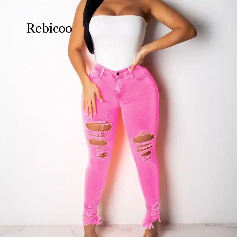 neon color jeans