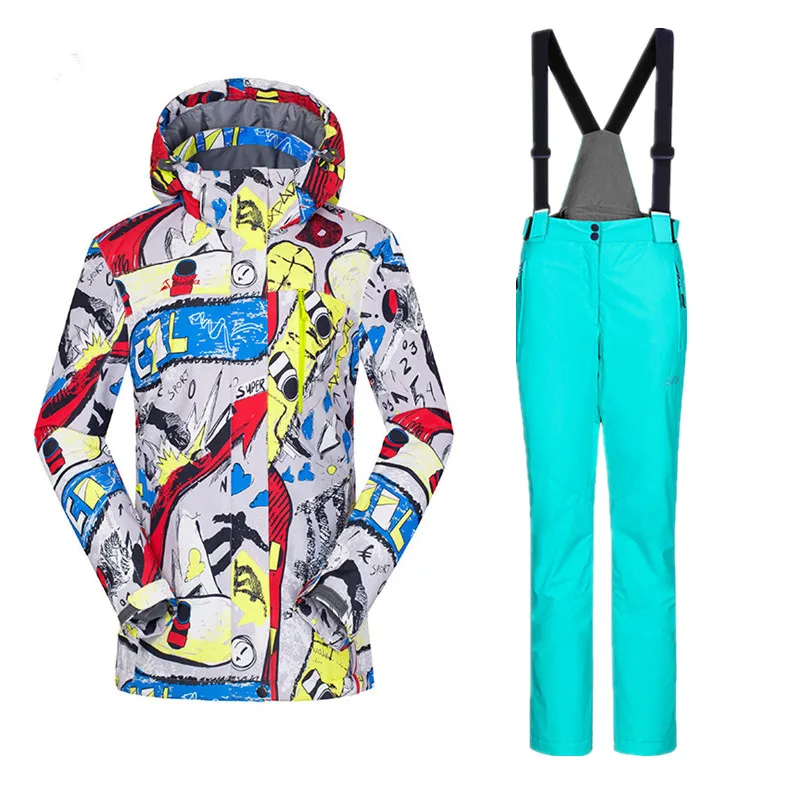 Winter Ski Jacket Ski Suit Women Winter Jacket Female Snowboard Jacket Skiing Sport Suit Waterproof Snowboarding Sets Snowboard