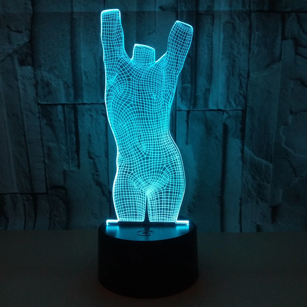 

New Style Clothing Model 3D Night Lamp Colorful Touch Control Remote Control 3D Atmosphere Gift Customization 3D Small Table Lam