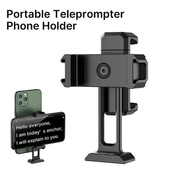 

Ulanzi ST-18 360° Rotation Horizontal and Vertical Shooting Dual Phone Holder Teleprompter Stand Mount Clamp With Cold Shoe