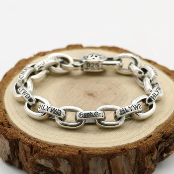 

Starfield Japan Accessories S925 Sterling Silver Cherry Men Women Retro Thai Silver Punk Style Bracelet Homme