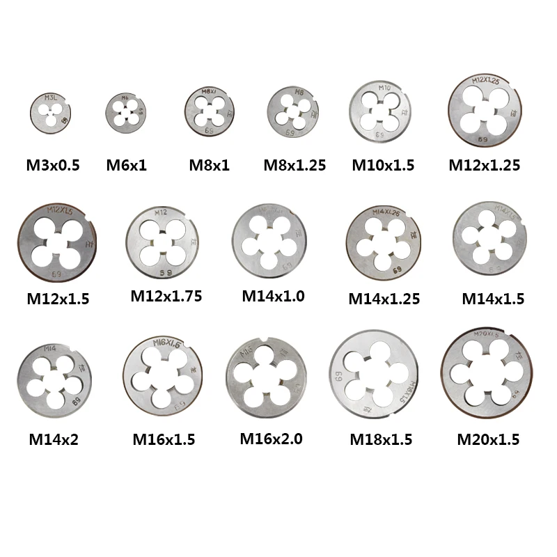 Troquel métrico de rosca para máquina de zurdos, M3, M6, M8, M10, M12, M14,  M16, M18, M20, 1 ud.|Rosca y troquel| - AliExpress
