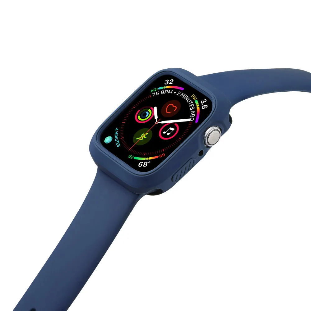 ProBefit Soft Silicone Bumper Watch Case+ WatchBand for Apple Watch 3 2 1 42MM 38MM Rubber Watch Strap for iWatch 5 4 40MM 44MM
