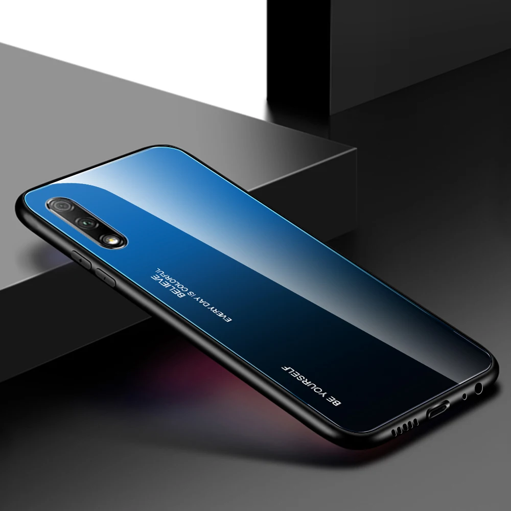 07 Для huawei Honor 9X чехол из закаленного стекла чехол для телефона huawei Honor 9X Pro 6,59 дюймов Чехол градиентный цвет защитный чехол - Цвет: 07