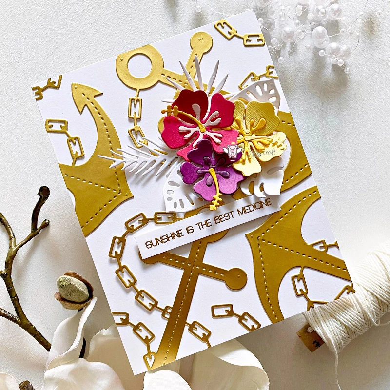 Mmao Handwerk Metall Stahl Schneiden Stirbt Anker logo dekoration Schablone Für DIY Scrapbooking Papier/foto Karten Präge Stirbt – Detail 7
