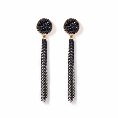 Long Tassel Drop Earrings For Women Crystal Metal Dangle Earrings 2019 Fashion Korea Jewelry Girls gift