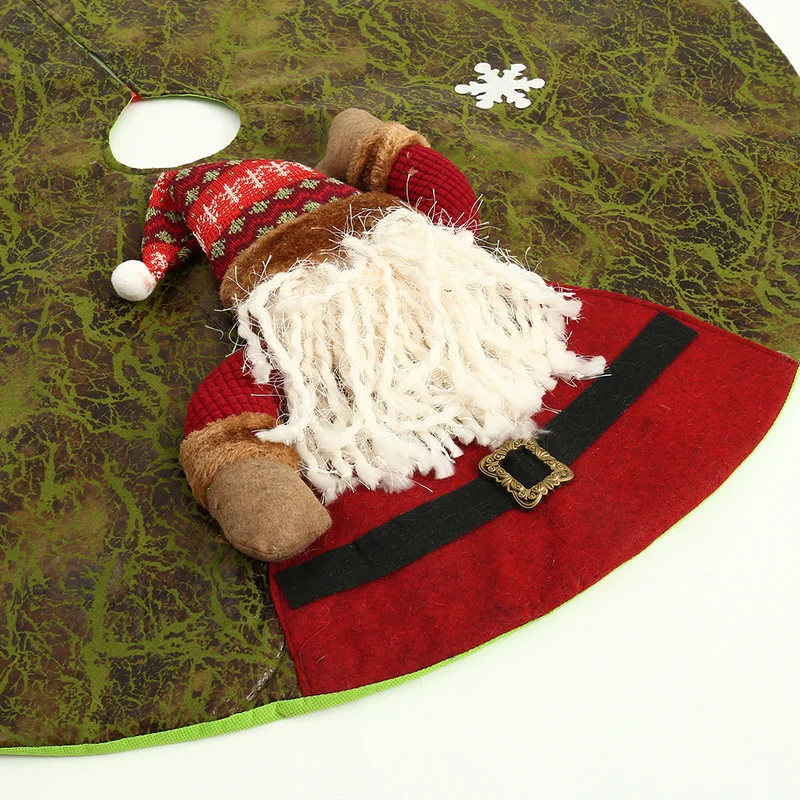 Красная рождественская елка юбки диаметр 65/90 см Нетканый тканевый Снеговик Санта Клаус дерево основа коврик покрытие фестиваль украшения