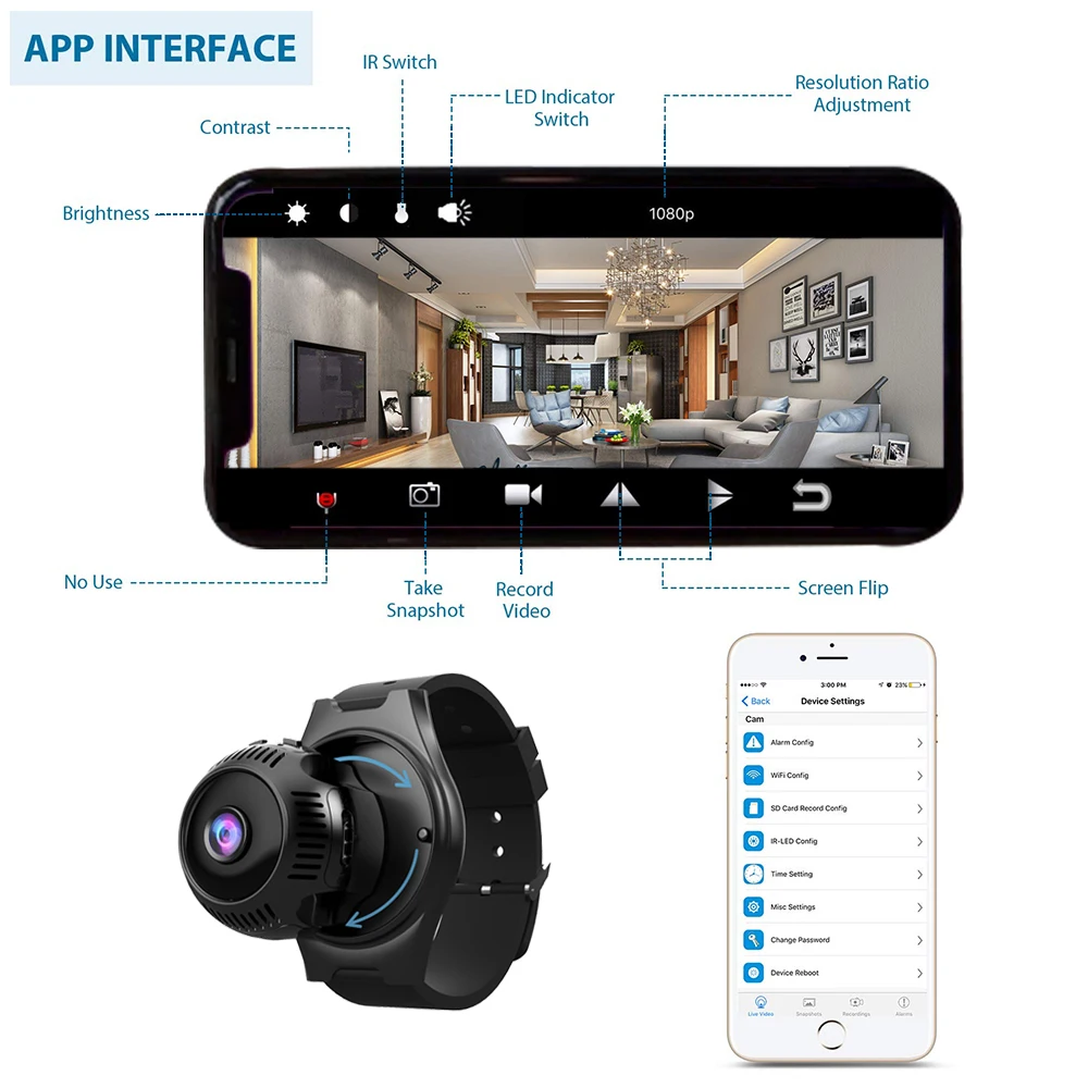 Micro Home Wireless Video CCTV Wai Fi Mini Security Surveillance with Wifi IP Camera Cam Camara for Phone IPcamera Nanny Online