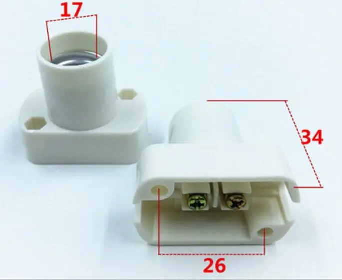 Небольшой винтовой квадратный держатель лампы E17 розетки устойчивые к высоким