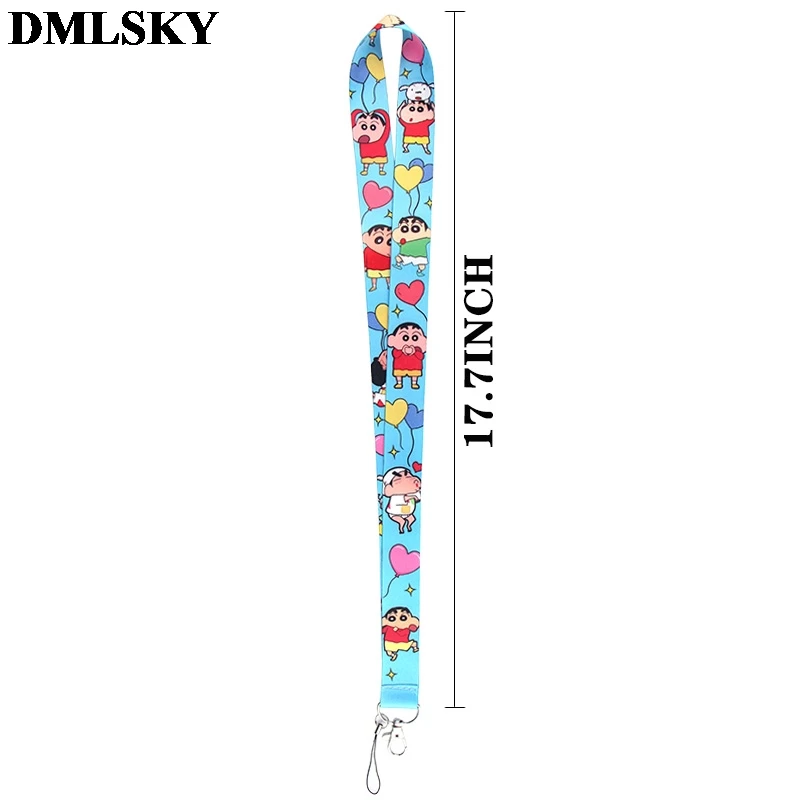 DMLSKY Crayon Shin-chan брелок с мультяшным забавным ремешком для телефона женские модные ремешки на шею для ключей для ID карты M4035