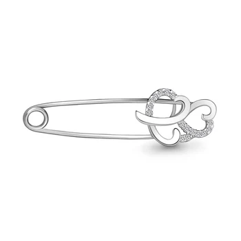 

Pin AQUAMARINE with cubic, silver 925