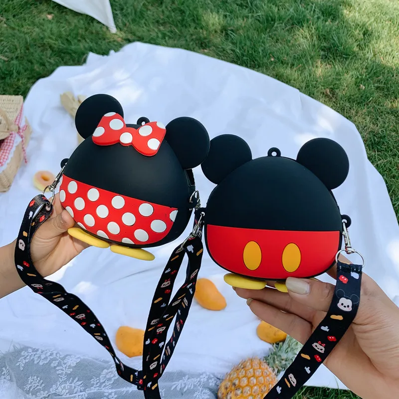 Детский водонепроницаемый силиконовый рюкзак Disney с аниме Микки и Минни Маус