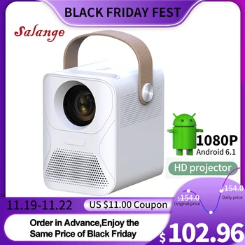 

Salange X6 1080P Projector Full HD Android Movie 8000mAH Home Theater Video Projector Compatible Fire TV, Laptops, PC, PS4,HDMI