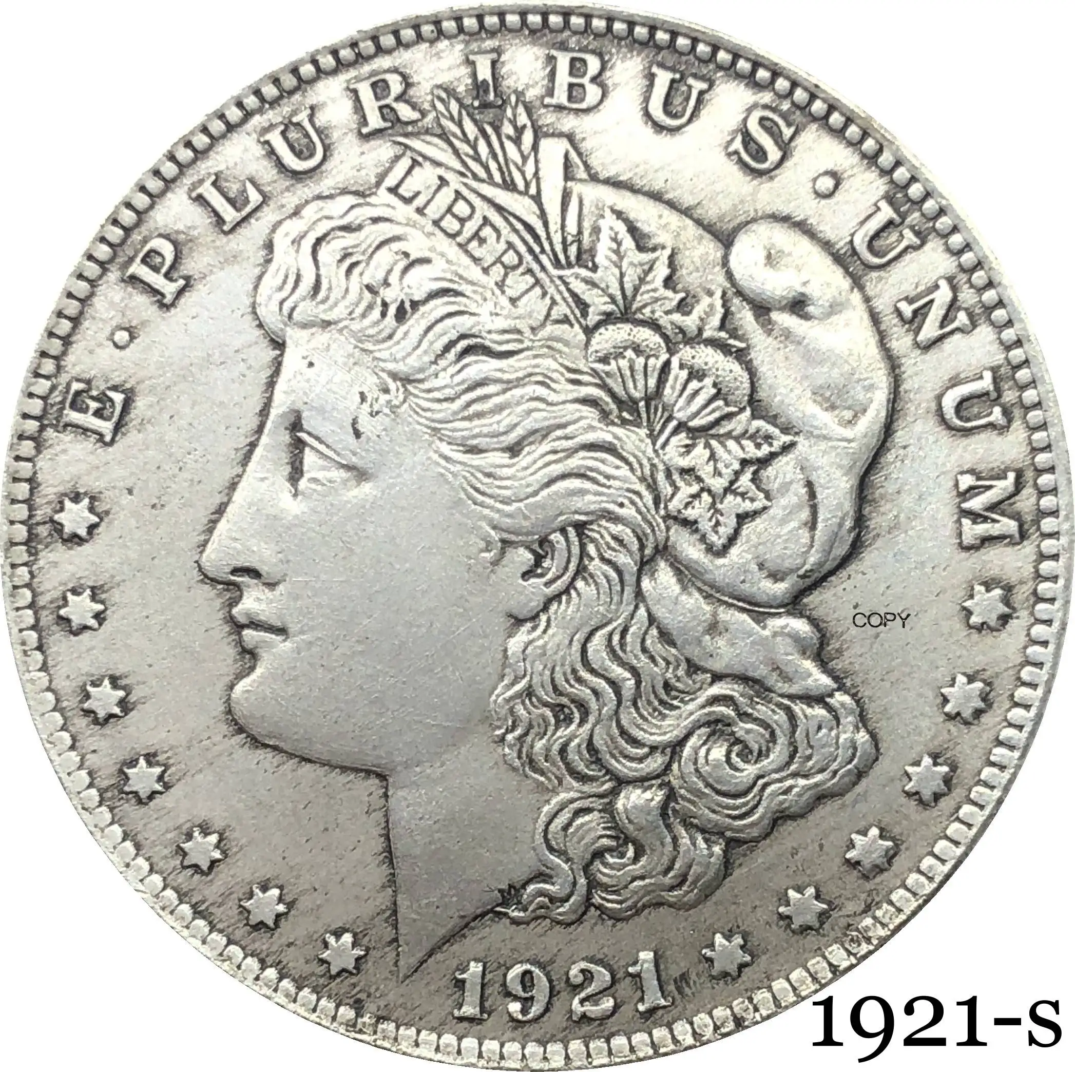 

Соединенные Штаты Америки 1921 S Морган один доллар США Монета свобода кпроникель посеребренный в Бог мы доверяем копии монеты