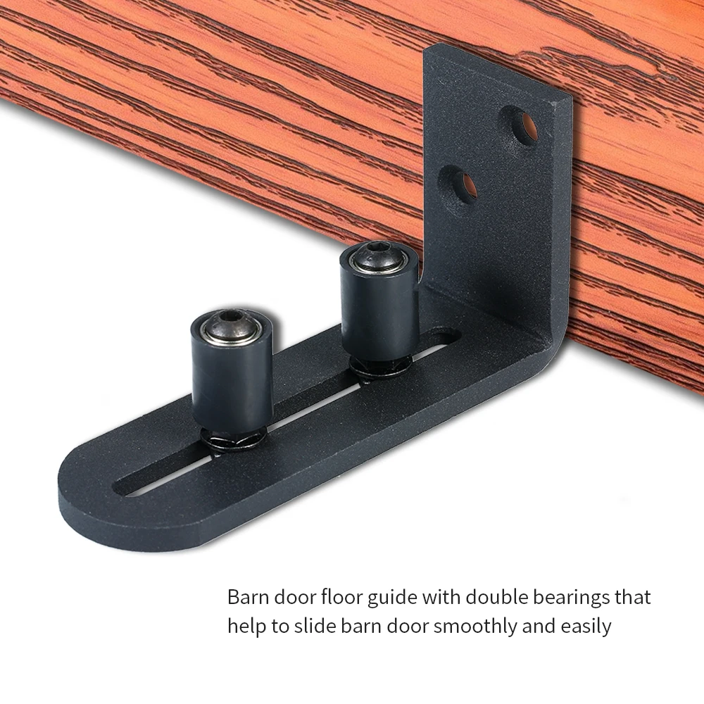 

New Adjustable Two Rollers Guide Flush Guide Roller Sliding Barn Barn Door Floor Guide Barn Door Rolling Guide Stay Roller Slidi