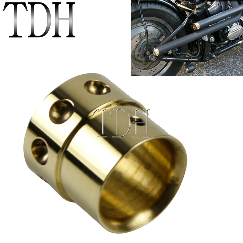 Old School Motorcycle Brass Exhaust Muffler Pipe Tip For Harley Chopper Bobber