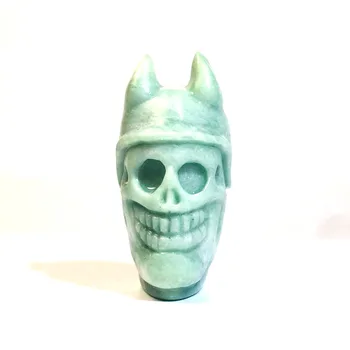 

Natural mixed stone ghost head crystal crafts statue halo stone statue home decoration quartz art therapist guardian
