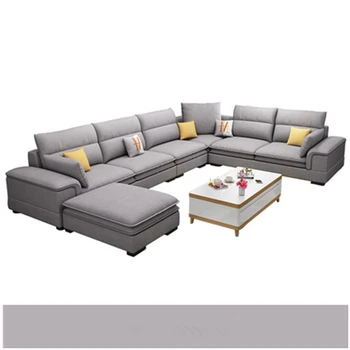 

Nordic living room cloth sofa combination modern fabric sofa set