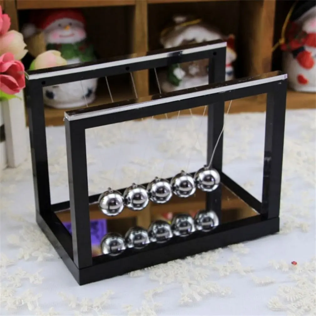School Children Swing Pendulum Plastic Early Development Educational Desk Toy Newtons Cradle Steel Balance Physics Ball | Дом и сад
