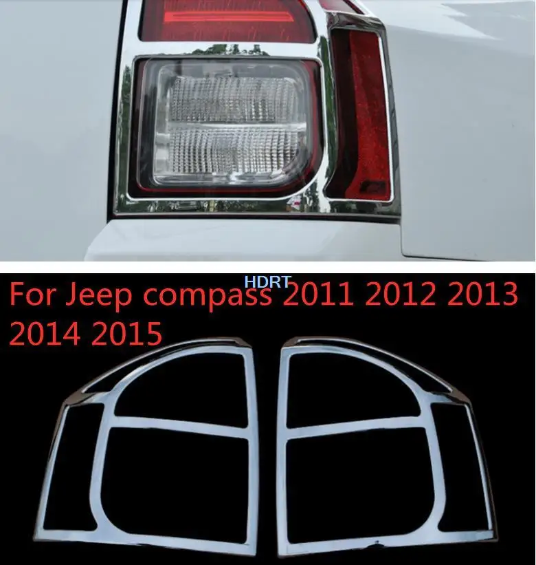Накладка на задсветильник фару для Jeep compass 2011 2012 2013 2014 2015 хромированная рамка из