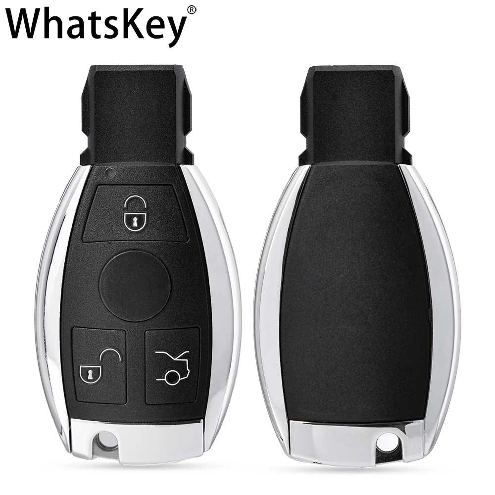 WHATSKEY KEYLESS ENTRY SMART REMOTE KEY SHELL 2 BATTERY HOLDER FOR MERCEDES BENZ C E S CLASS W211 W210 W204 W205 W212 GLK GLA