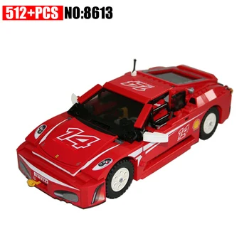 

F430 Sports Racing Car Funny 8613 512pcs Building Blocks Compatible 8143 Diy Educational Bricks Toys For Children Great Gift