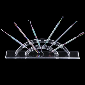 

Beauty Makeup Tools 6-Hole Tweezers Storage Holder Eyelash Extension Eyebrow Tweezers Scissor Storage Rack Acrylic Holder Stand