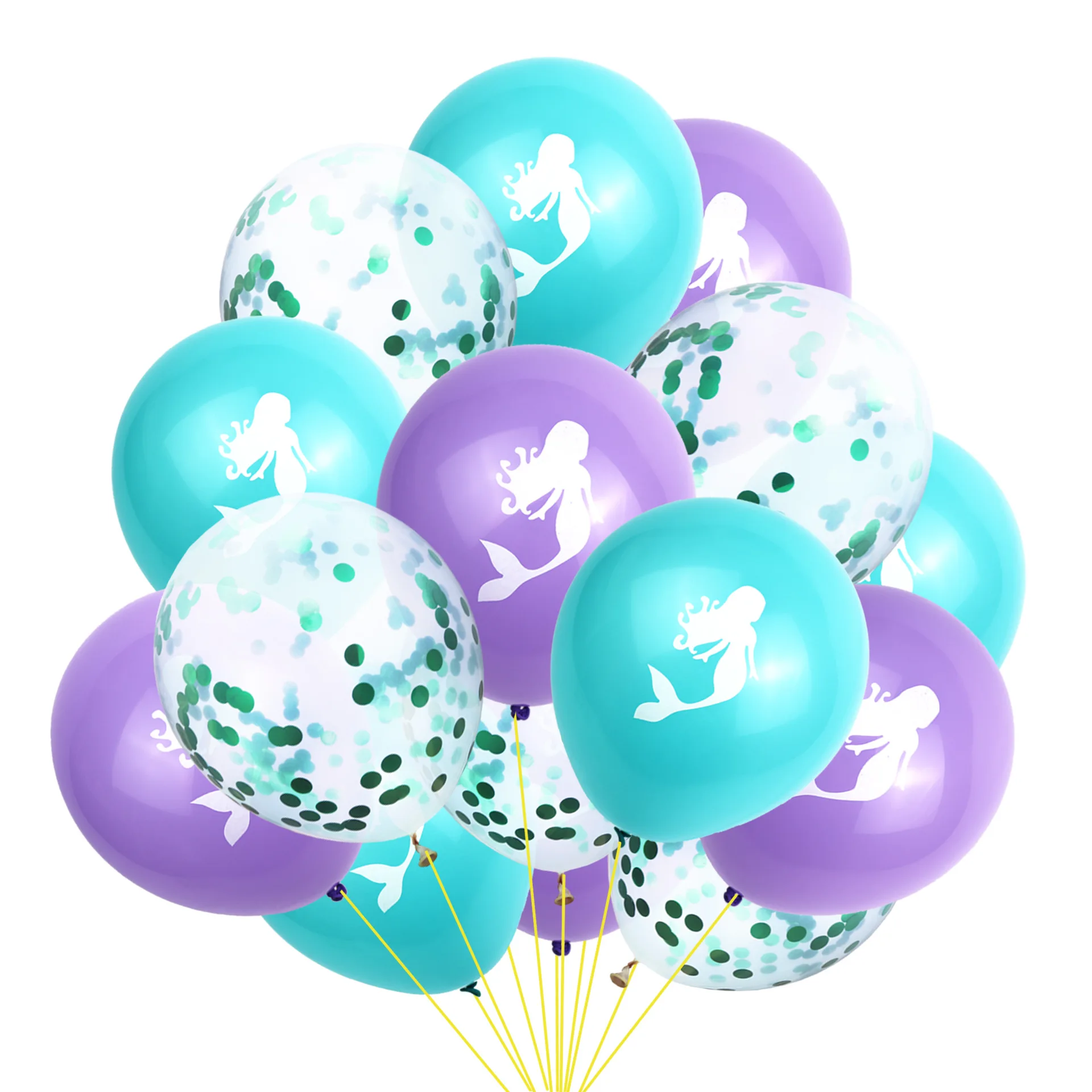 Amazon, воздушный шар русалки+ прозрачные воздушные шары из конфетти-блестки