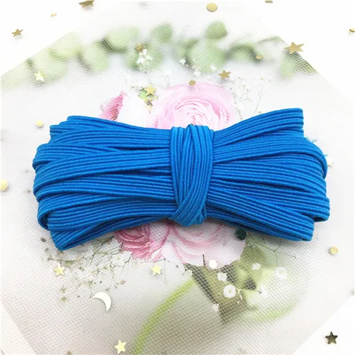 6mm Lake blue 5meter 6 мм эластичная лента цветная мягкая латексная пряжа эластичная лента s резинка DIY для беременных детей Швейные сумки с аппликацией аксессуары - Цвет: 6mm Lake blue 5meter