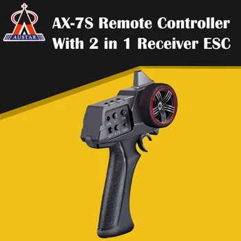 

AUSTAR 2.4 3CH Radio Remote Control RC Transmitter with 2 in 1 Receiver ESC for 1/14 RC Car Off-road Vehicle Boat RC Truck