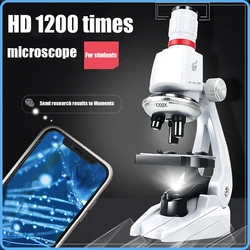 Kit de Microscope biologique, jouets éducatifs pour enfants, Led de laboratoire, maison, école, jouet scientifique, cadeau raffiné pour enfants 