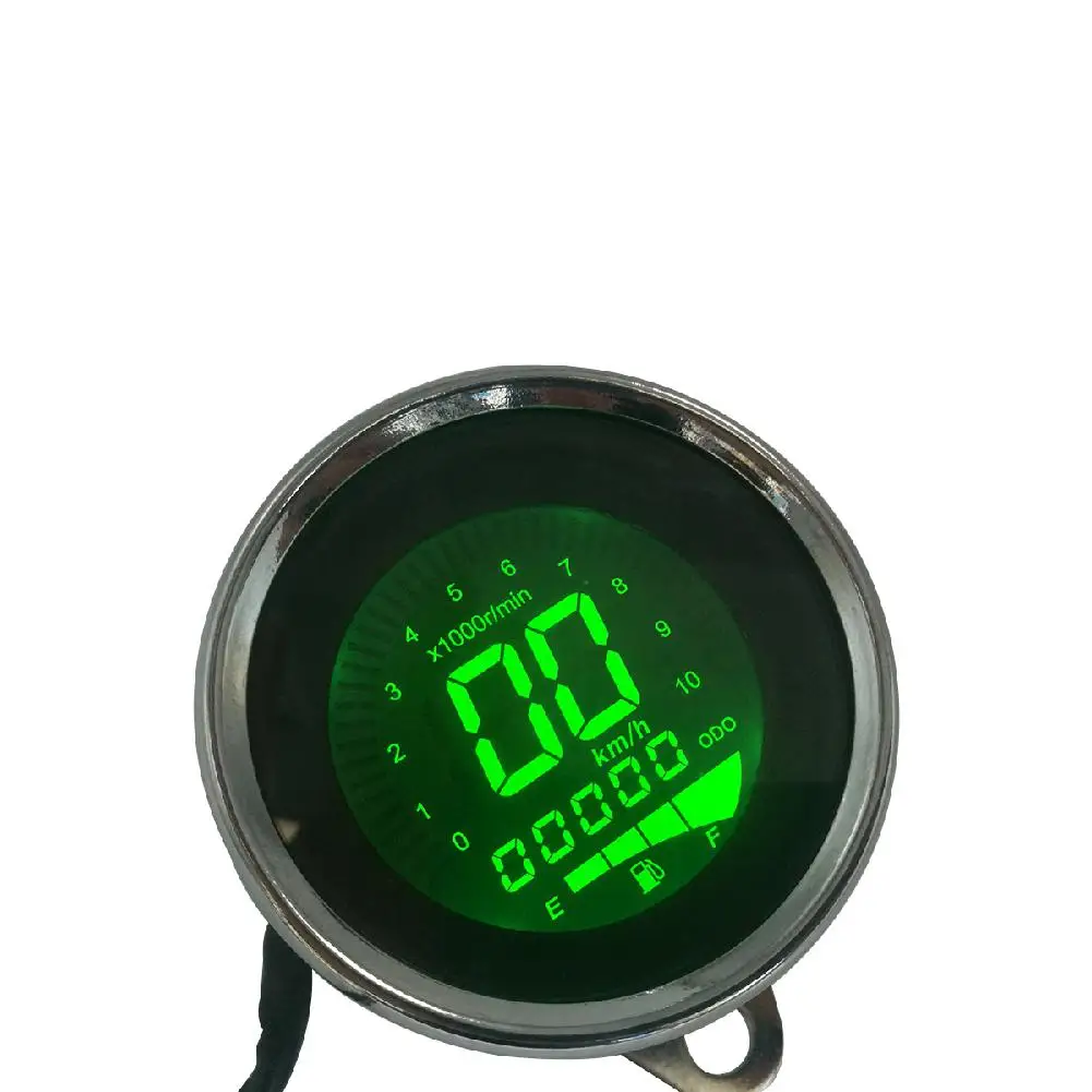 None 7 цветов lcd 12V Универсальный спидометр для мотоцикла одометр тахометр датчик топлива метр