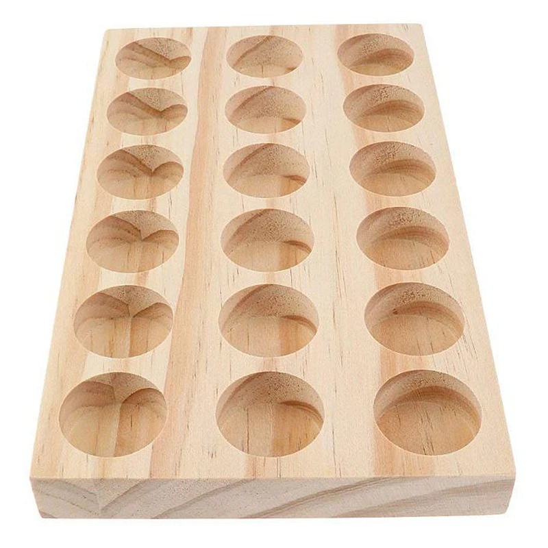 Wooden Essential Oil Tray Handmade Natural Pine Wood Display Rack Demonstration
