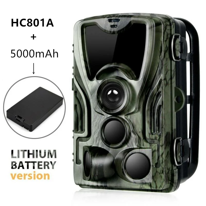 Камера HC801A-LI Trail с литиевой батареей 5000 мАч 1080P 16MP Охотничья камера ночная версия